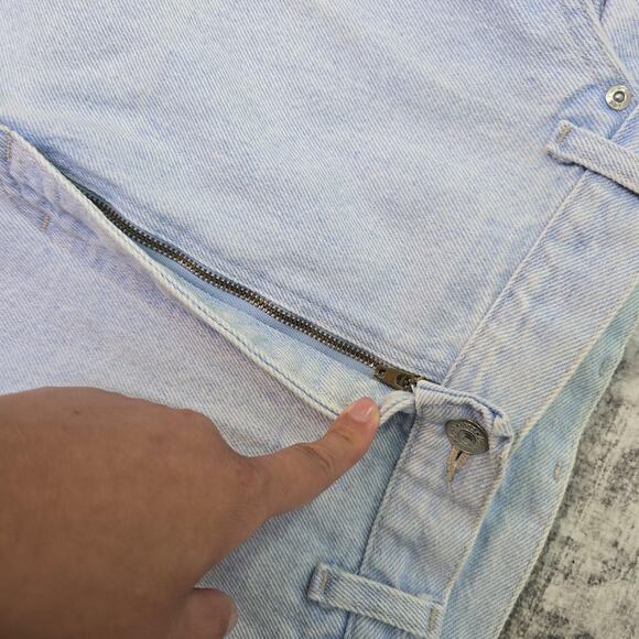 Vintage Lee Jeans Womens 18 Petite Light Wash High Rise Tapered Denim Pants 90s - Picture 4 of 15